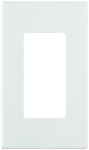 Leviton 80301-W 80301-SW 1-Gang Decora Plus Wallplate Screwless Snap-On Mount, White