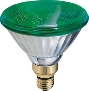 ge lighting 13474 85-watt outdoor par38 incandescent light bulb, green