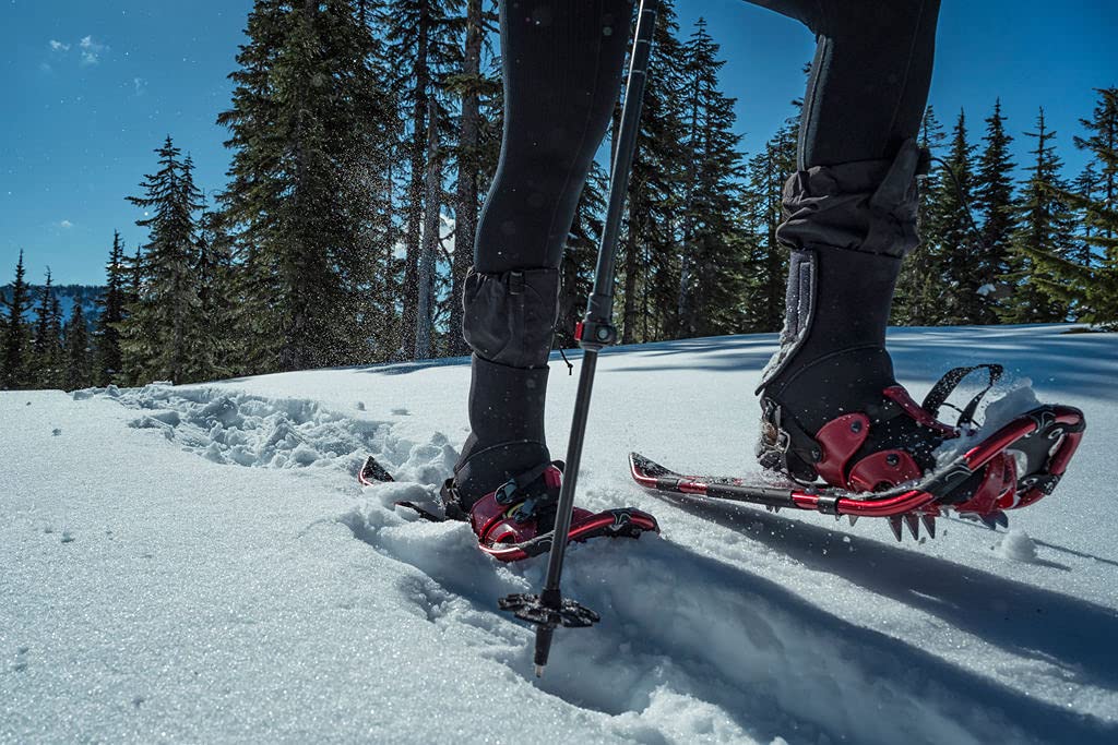 Crescent Moon All Terrian Unisex Snowshoe - Sawtooth 27 (Blue): Unisex All Terrain Snowshoe with Award Winning Single Loop Pull Binding, Stainless Steel Crampons and Heel Lifts