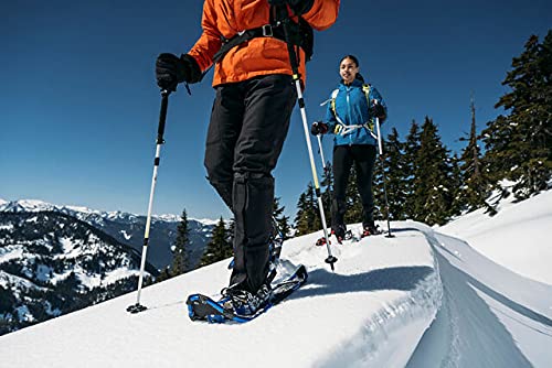 Crescent Moon All Terrian Unisex Snowshoe - Sawtooth 27 (Blue): Unisex All Terrain Snowshoe with Award Winning Single Loop Pull Binding, Stainless Steel Crampons and Heel Lifts