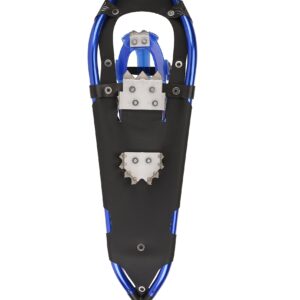 Crescent Moon All Terrian Unisex Snowshoe - Sawtooth 27 (Blue): Unisex All Terrain Snowshoe with Award Winning Single Loop Pull Binding, Stainless Steel Crampons and Heel Lifts