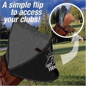 Rain Wedge Easy Access Golf Bag Rain Hood/Cover,Black