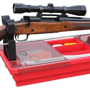 MTM Portable Rifle/Shotgun Maintenance & Gun Cleaning Center,Red