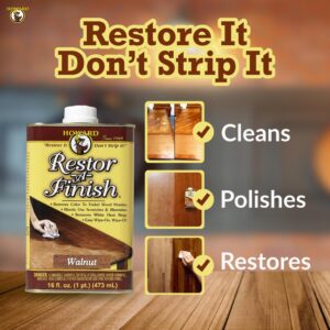 Howard Products RF3016 Restor-A-Finish, 16 Fl Oz (Pack of 1), Golden Oak