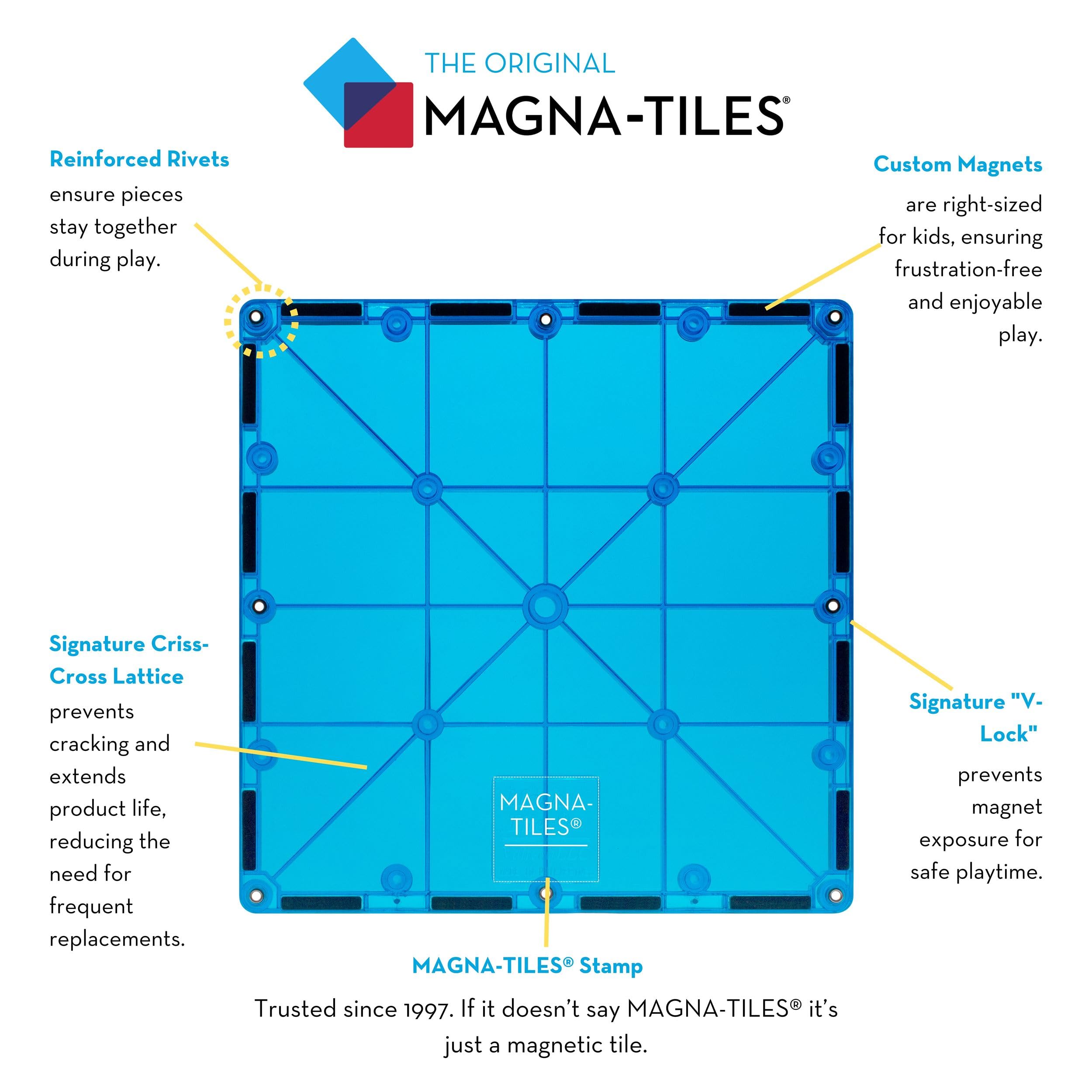 MAGNA-TILES Classic 100-Piece Magnetic Construction Set, The ORIGINAL Magnetic Building Brand