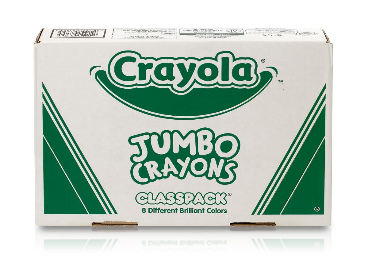 Crayola Jumbo Crayons Classpack, 200 Count, Toddler Crayons, Bulk School Supplies For Teachers, 8 Colors