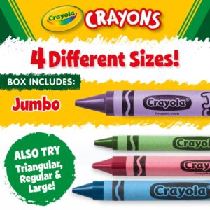 Crayola Jumbo Crayons Classpack, 200 Count, Toddler Crayons, Bulk School Supplies For Teachers, 8 Colors