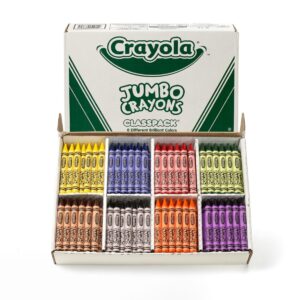 Crayola Jumbo Crayons Classpack, 200 Count, Toddler Crayons, Bulk School Supplies For Teachers, 8 Colors