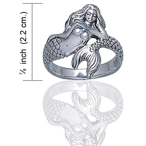 Sterling Silver Wrapped Sea Nymph Mermaid Ring Size 7(Sizes 4,5,6,7,8,9,10,11,12,13,14,15)