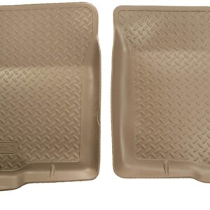 Husky Liners Classic Style Series | 1980 - 1996 Ford Bronco/Ford F-150, 1980 - 1997 Ford F-250/F350 | Front Floor Liners, Tan | 33003