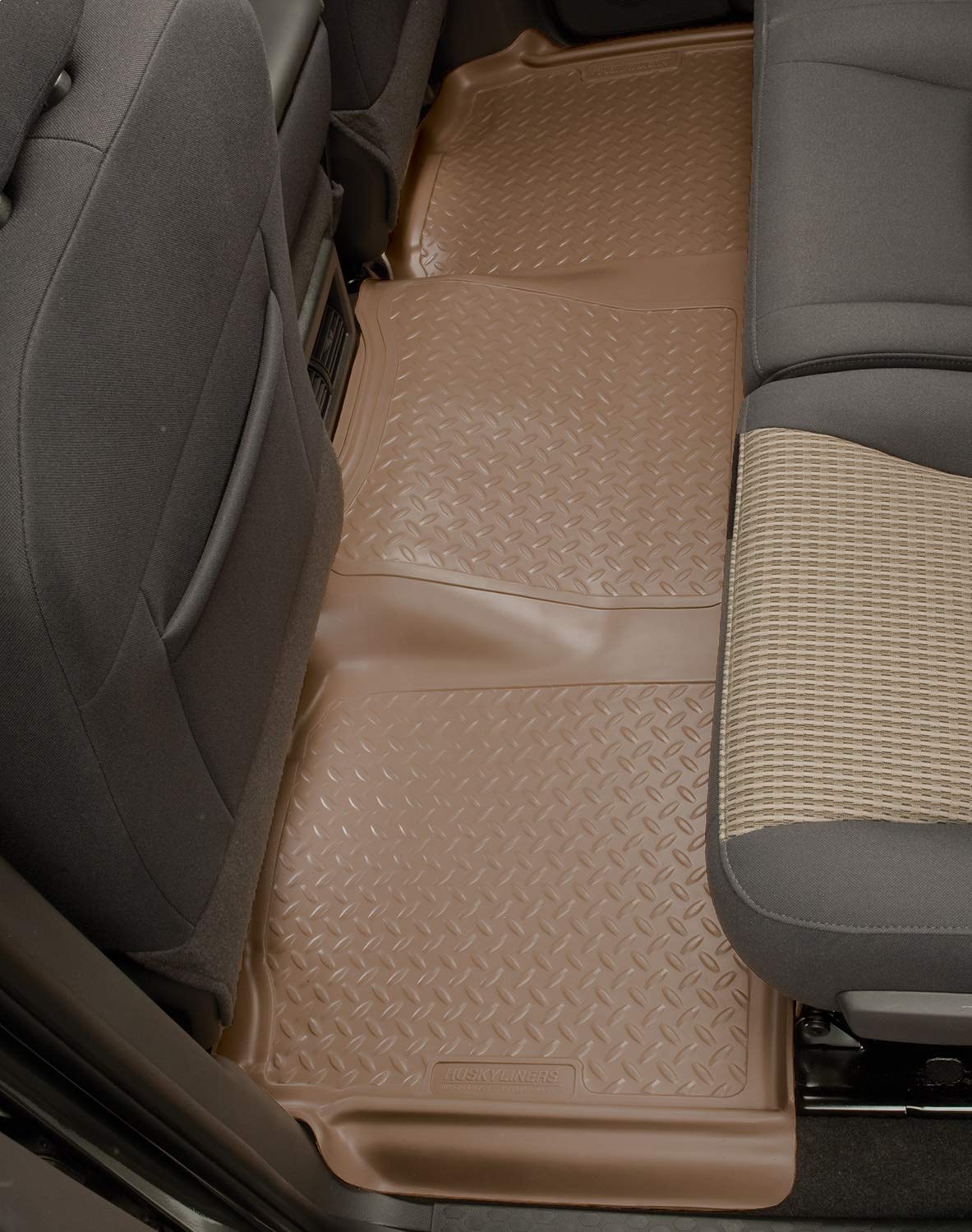 Husky Liners — Classic Style Floor Liners | Fits 2000 - 2005 Ford Excursion, 2nd Row Liner - Tan, 1 pc. | 63903