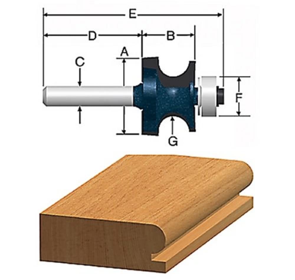 BOSCH 85631MC 7/8 In. Edge Beading Router Bit