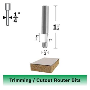 BOSCH 85286 Solid Carbide 7-1/2-Degree by 1/4-Inch Cut Length Bevel Trim Bit