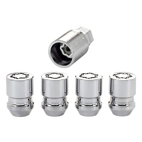 McGard 24154 Chrome Cone Seat Wheel Locks (M12 x 1.25 Thread Size) - 4 Locks / 1 Key