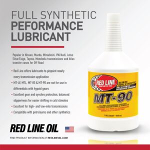 Red Line (50304) MT-90 75W-90 GL-4 Manual Transmission and Transaxle Lubricant (MTL) - 1 Quart.