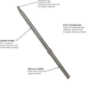 BOSCH HS1904 SDS-max 16" Rtec Bull Point Chisel