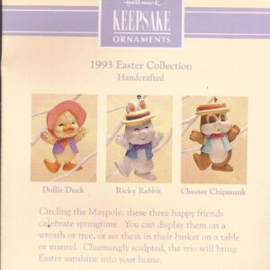 Hallmark Keepsake Easter Ornament Decoration Set of 3 Maypole Stroll 1993