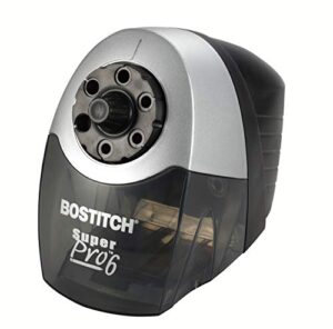 stanley bostitch superpro6 commercial pencil sharpener with 6 holes and industrial motor, gray (eps12hc)