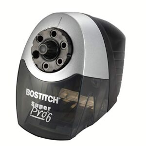 Stanley Bostitch SuperPro6 Commercial Pencil Sharpener with 6 Holes and Industrial Motor, Gray (EPS12HC)