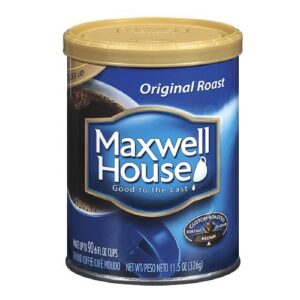 maxwell house original roast (medium) ground coffee, 11.5-ounce cans (pack of 12)