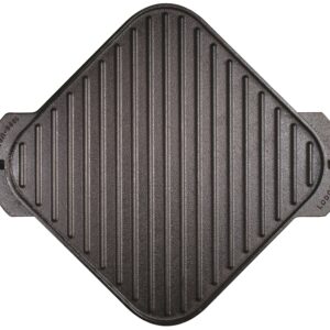 Lodge LSRG3 Cast Iron Single-Burner Reversible Grill/Griddle, 10.5-inch