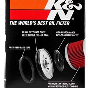 K&N Motorcycle Oil Filter: High Performance, Premium, Designed to be used with Synthetic or Conventional Oils: Fits Select Honda, Kawasaki, Polaris, Yamaha Vehicles, KN-303