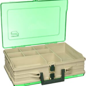 Plano Magnum Tackle Box Double Side Sandstone/Green 1119, Premium Tackle Storage,Multi