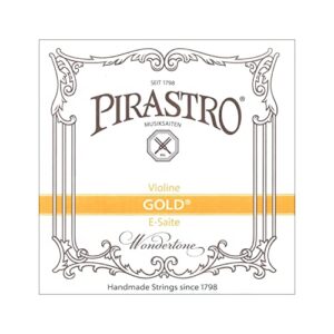 pirastro gold label 4/4 violin e string - medium - steel - ball end