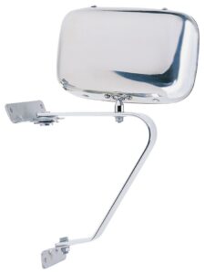 mirror for ford bronco, f150, f250, 1997 f250 hd, f350, chrome, foldaway, fits lh or rh, manual