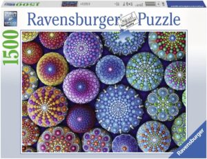 ravensburger one dot at a time 1500 piece jigsaw puzzle - unique puzzle experience | anti-glare surface | precision fit | crafted from fsc-certified materials