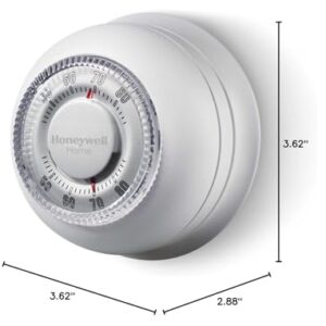 Honeywell Home CT87K1004 The Round Heat Only Manual Thermostat