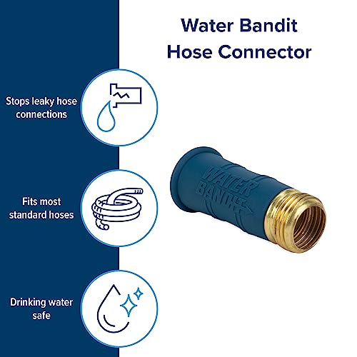 Camco Water Bandit | Features a Highly Flexible Silicone-Polymer Sleeve & ABS Male Water Hose Connection | Works with Damaged or Stripped Faucet Threads or Faucets without Threads (22484)