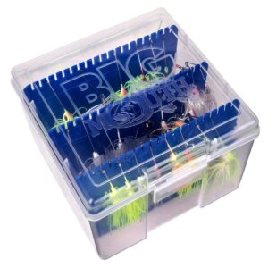 Flambeau Outdoors 550 Large Big Mouth Spinnerbait Box, Fishing Bait and Lure Organizer with anti-corrosion Zerust dividers, Clear