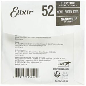 Elixir Strings Electric Guitar String NANOWEB Coating, .052