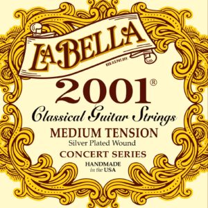 la bella 2001 medium tension silver plated wound concert classical guitar string