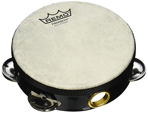 Remo Fiberskyn Tambourine - Quadura Black, 6"