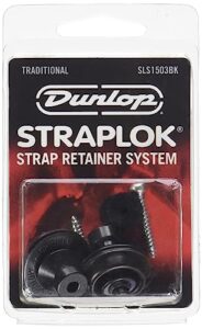 dunlop straplok® traditional strap retainer system, black