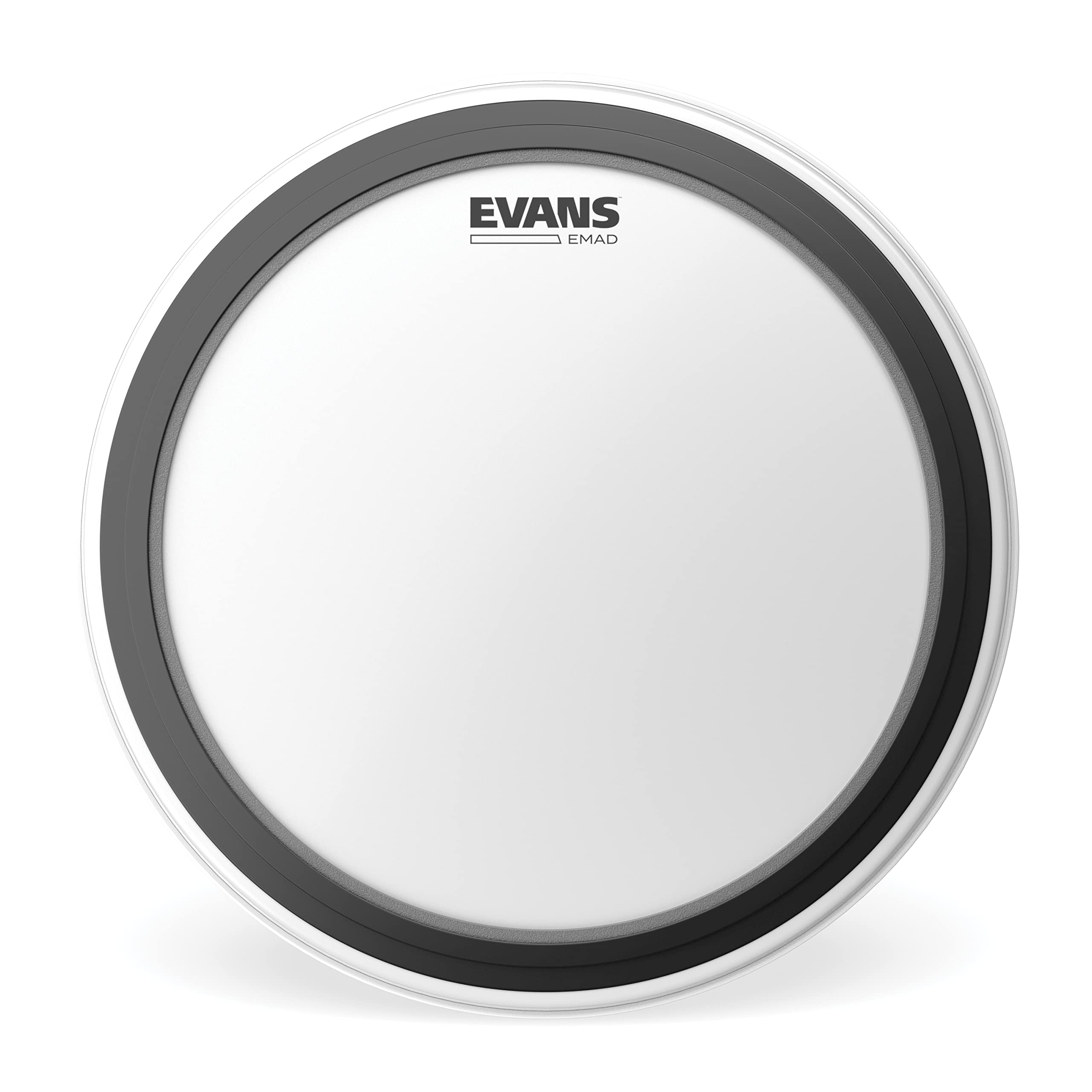 Evans EMAD Coated White Bass Drum Head, 20 Inch