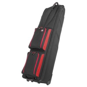 golf travel bags caddy (black/scarlet)