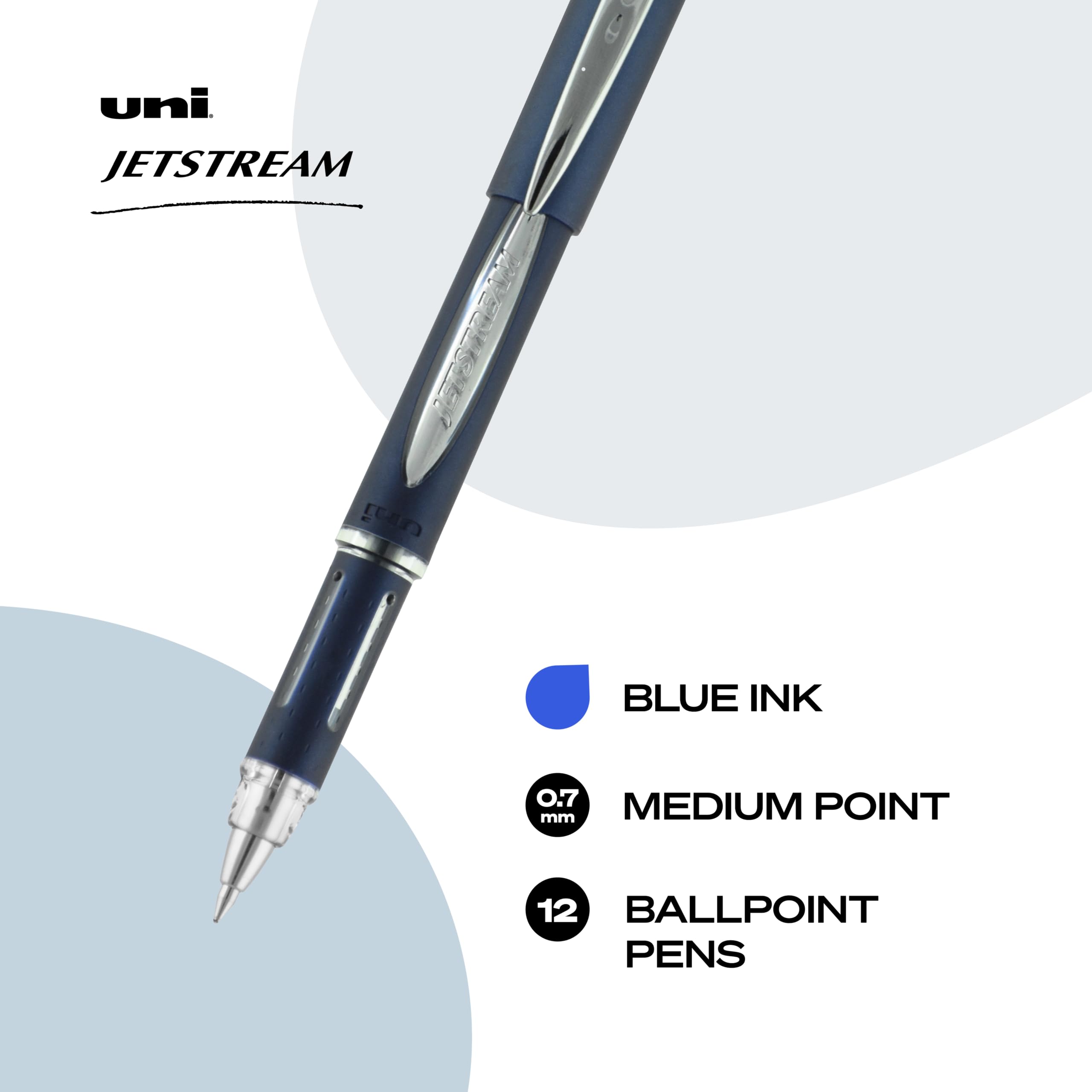 Uniball Jetstream Stick Pen 12 Pack, 1.0mm Medium Blue Pens, Wirecutter Best Pen, Ballpoint Pens, Ballpoint Ink Pens | Office Supplies, Ballpoint Pen, Colored Pens, Fine Point, Smooth Writing Pens