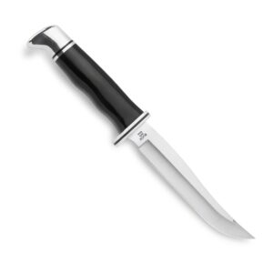 buck knives 105 pathfinder fixed blade hunting knife, 5" 420hc stainless steel blade, black phenolic handle