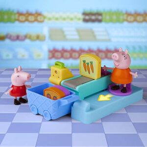 Peppa Pig Peppa’s Adventures Peppa’s Supermarket Playset Preschool Toy: Includes 2 Figures and 8 Themed Accessories; for Ages 3 and Up