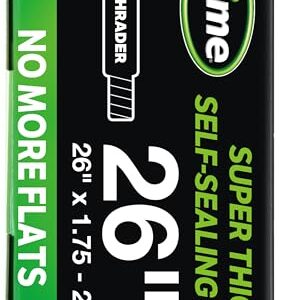 Slime 30081 Bike Inner Tube with Slime Puncture Sealant, Super Thick, Extra Strong, Self Sealing, Prevent and Repair, Schrader Valve, 26" x 1.75-2.125"