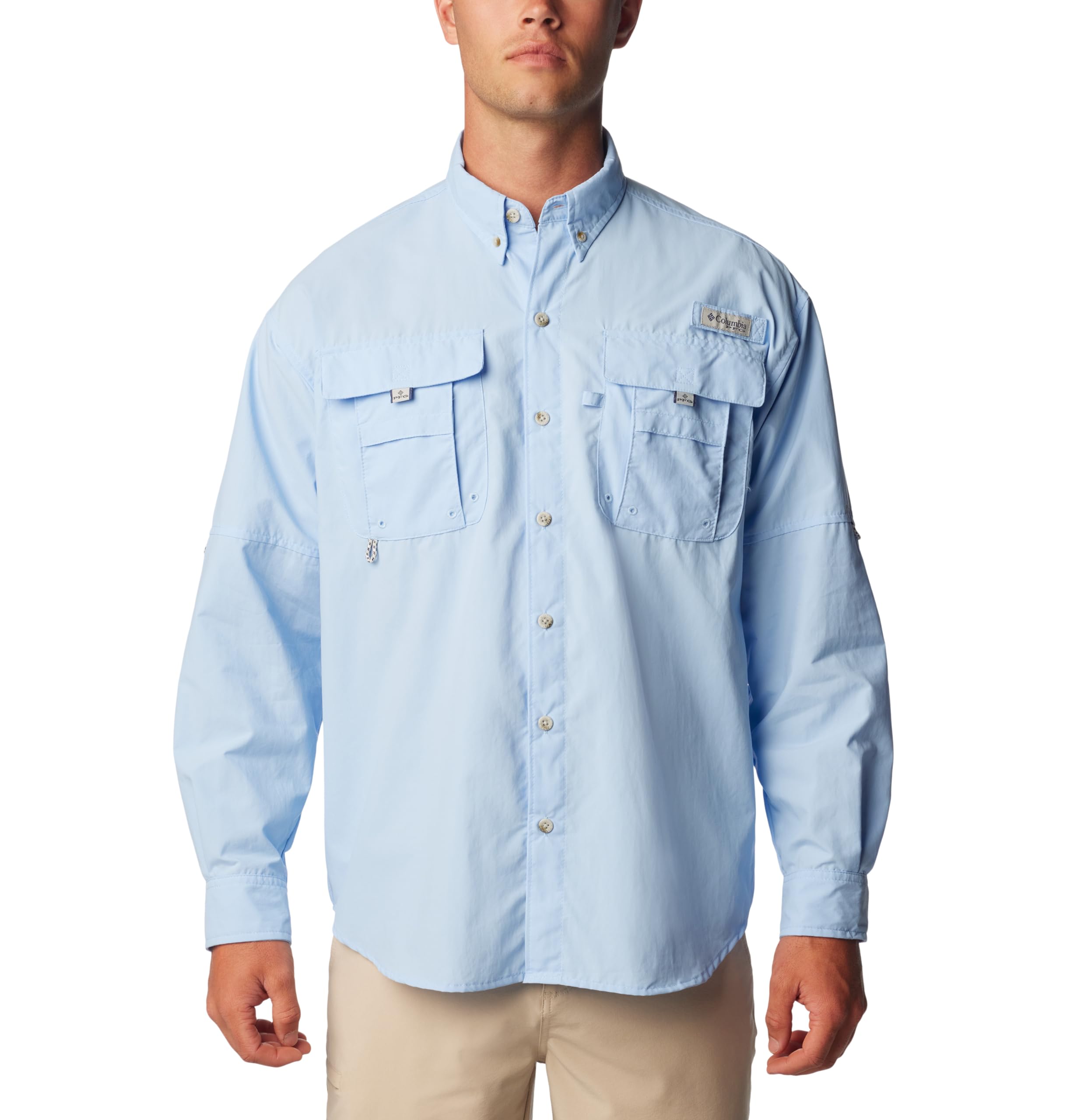 Columbia Men’s PFG Bahama™ II Long Sleeve Shirt, Sail, Large