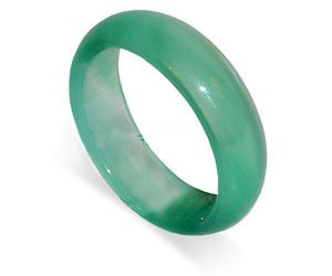 Green Agate Gemstone 5mm Unisex Band Ring Size 7.5