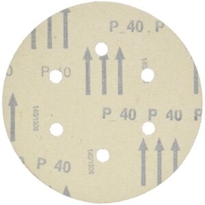 Bosch SR6R040 5-Piece 40 Grit 6 In. 6 Hole Hook-And-Loop Sanding Discs