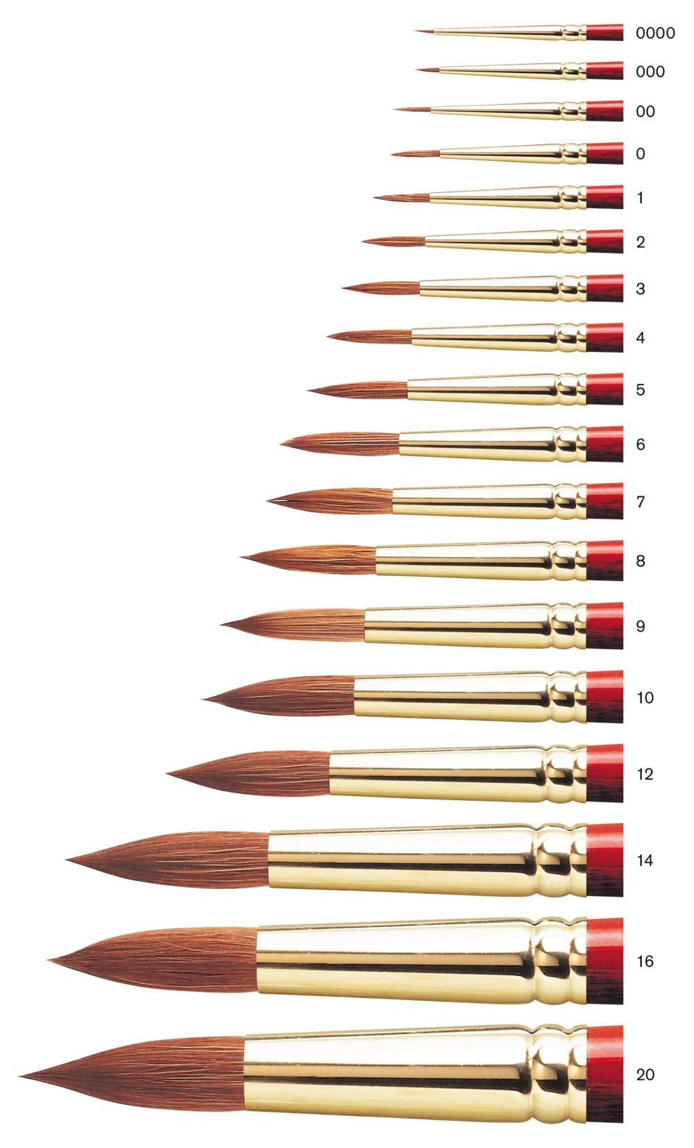 Winsor & Newton Sceptre Gold II Brush Round-Short Handle 12