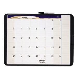 quartet calendar whiteboard, monthly, 23" x 17" dry erase board, designer tack & write, black frame (ct2317)