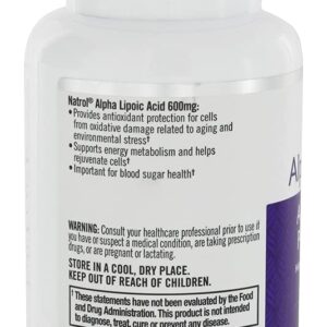 Natrol Alpha Lipoic Acid 600 Mg, 30 count