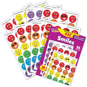 trend enterprises: smiles, scented scratch 'n sniff stinky stickers, fun for rewards, incentives, crafts and as collectibles, 36 different designs, 18 sheets included, for ages 3 and up